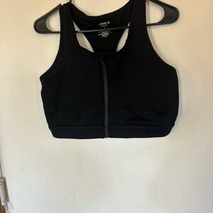 Torrid Active Sports Bra Women's size 1 or 1X Low Impact Wireless Zip Front